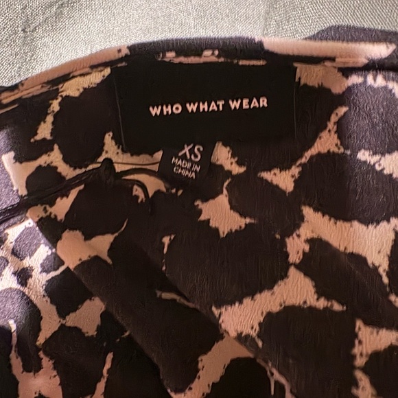 Who What Wear Black and Cream High Low Dress - Picture 4 of 5